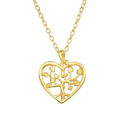 Hõbe kaelakee Golden Lifetree Heart